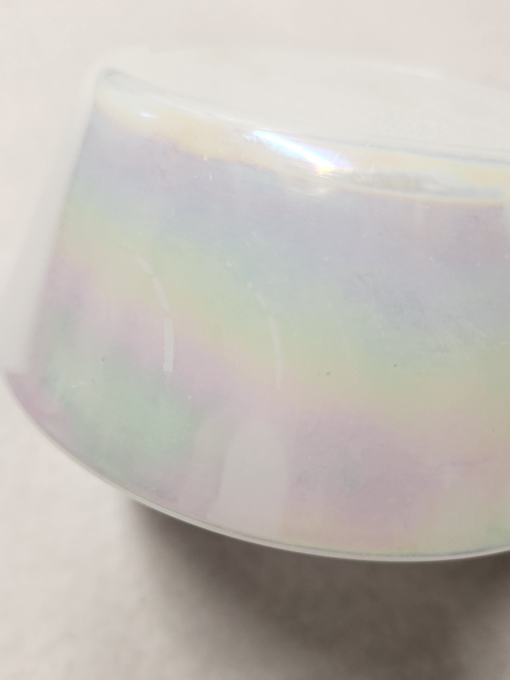 Federal Glass Moonglow Iridescent Pearl White Set of 2 Dessert Bowls Vintage MCM - Picture 11 of 11